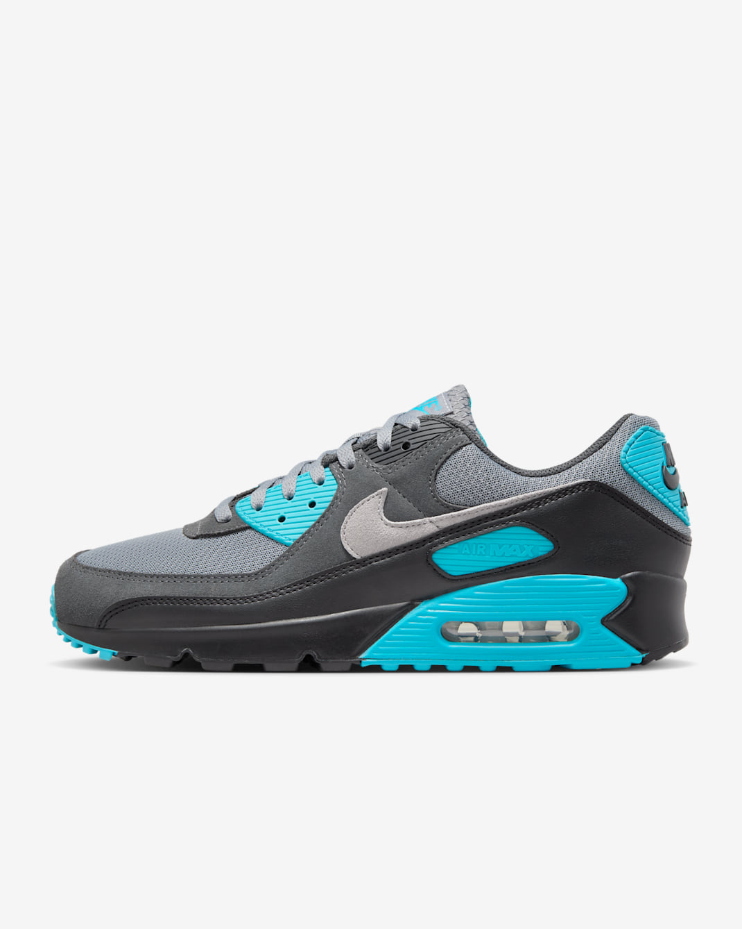 Calzado para hombre Nike Air Max 90 - Gris azulado/Cactus empolvado/Negro/Gris lobo