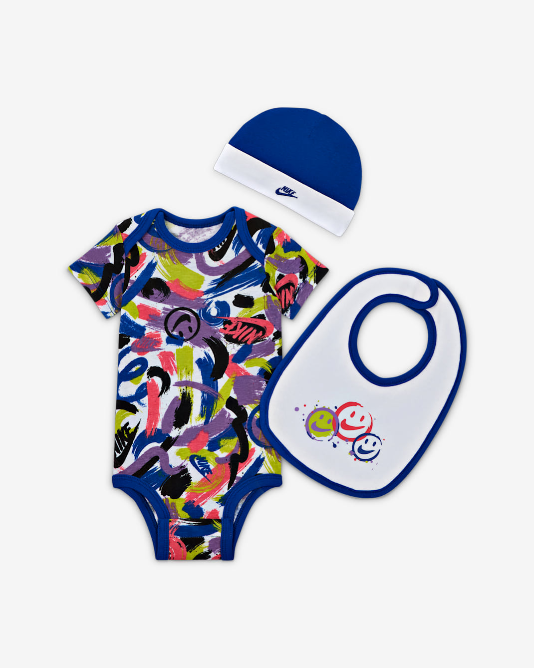 Nike Express Yourself Baby 3-Piece Bodysuit Set - White