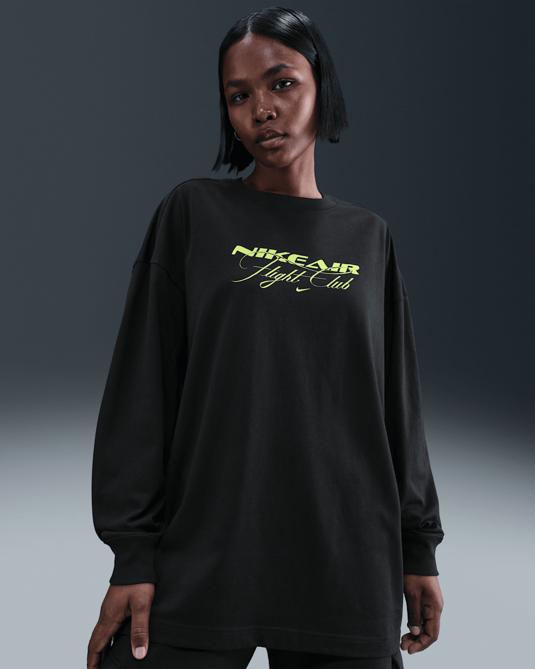 Nike Sportswear Women's Oversized Long-Sleeve T-Shirt - Black