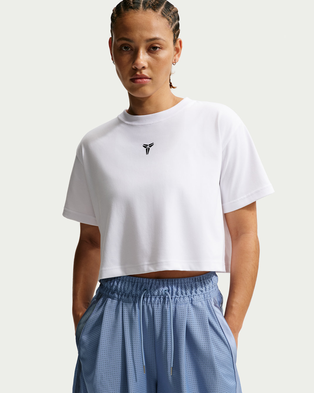 Kobe Women's Dri-FIT Cropped Basketball T-Shirt - White