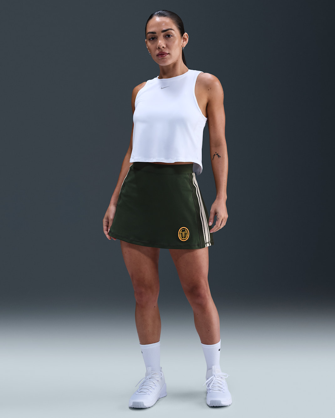 Nike Women's High-Waisted 3" Skort - Fir/Light Orewood Brown/Light Orewood Brown