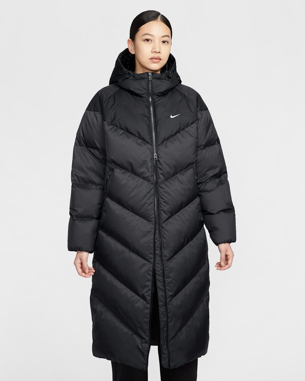 Nike Sportswear Windpuffer Women's Storm-FIT Loose Hooded Down Parka - Black/Sail