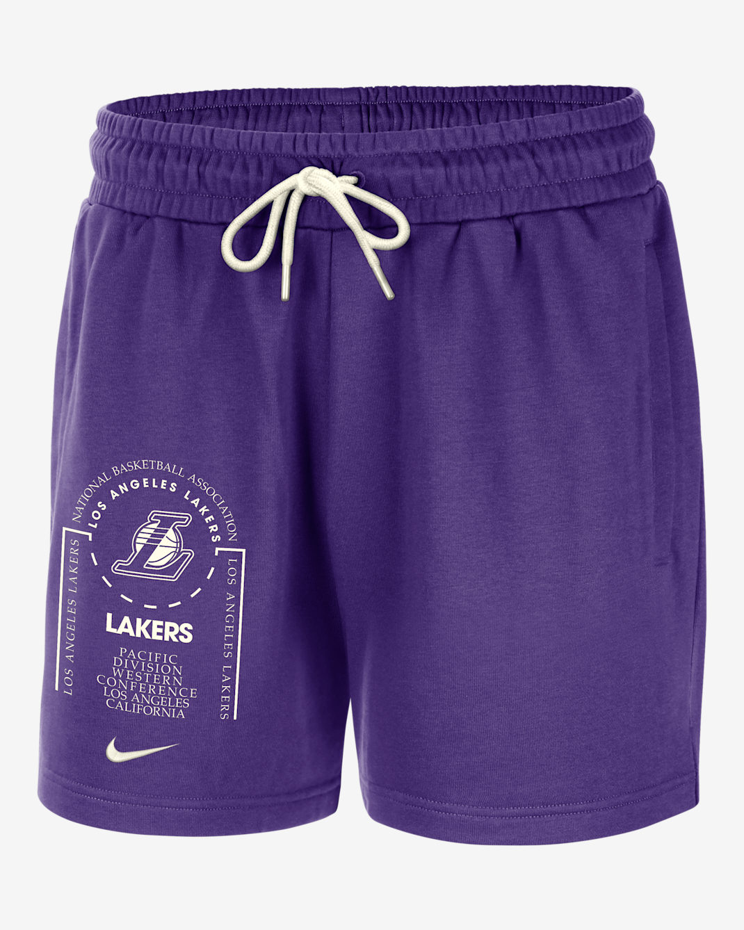 Los Angeles Lakers Club Courtside Nike NBA-fleeceshorts voor heren - Field Purple/Sail