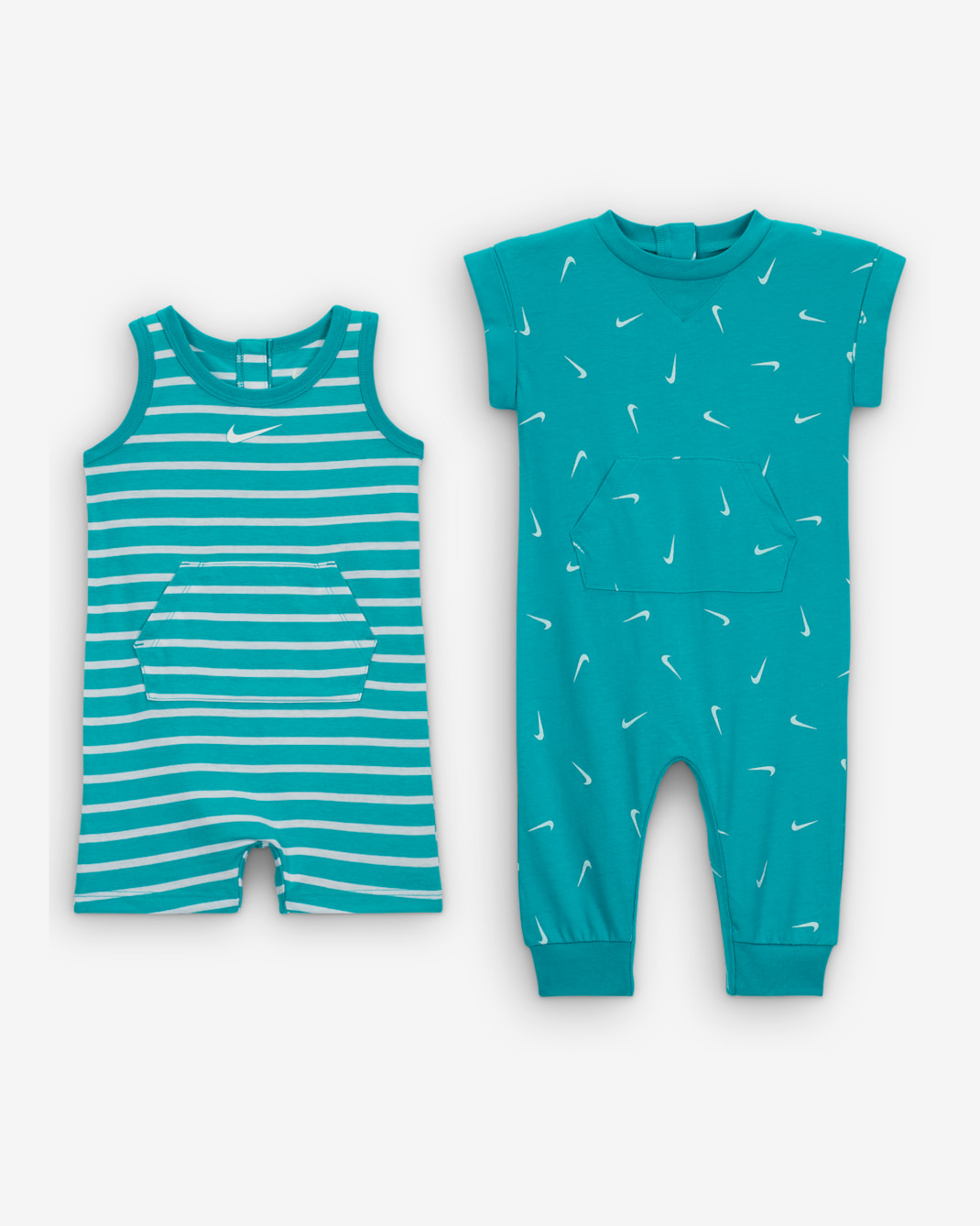 Nike Essentials Baby (0-9M) Short Sleeve and Tank 2-Pack Romper Set - Dusty Cactus