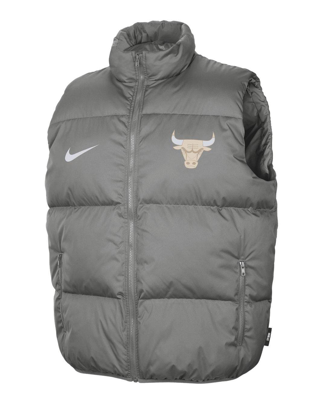 Chicago Bulls City Edition Men's Nike NBA Puffer Vest - Dark Steel Grey