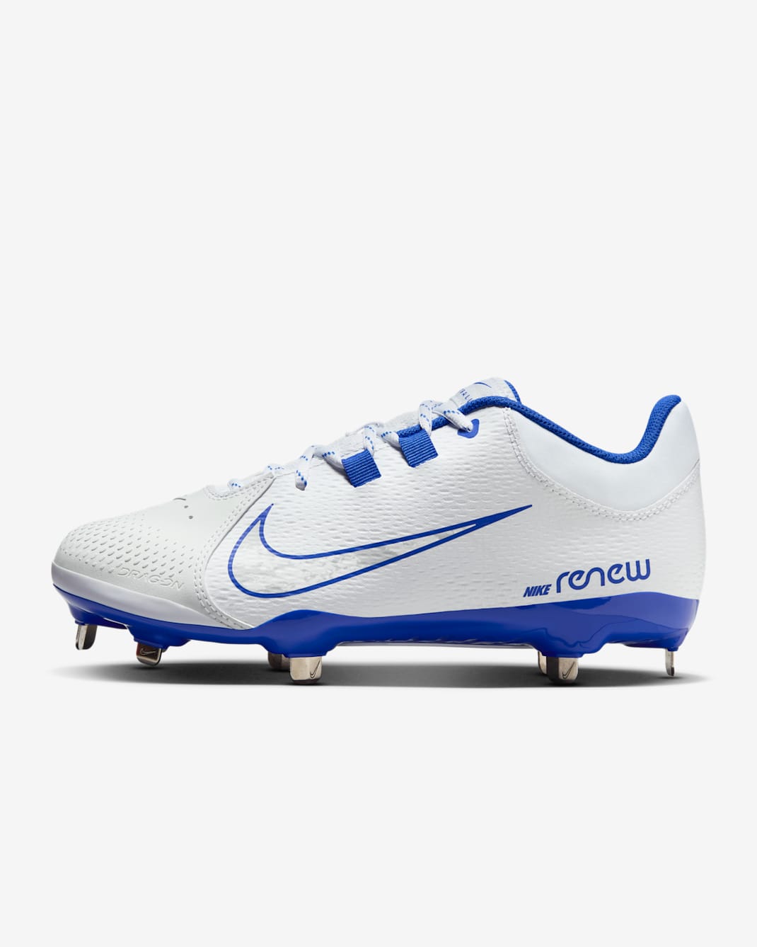 Nike Hyperdiamond 4 Pro Women's Softball Cleats - White/Hyper Royal/Wolf Grey