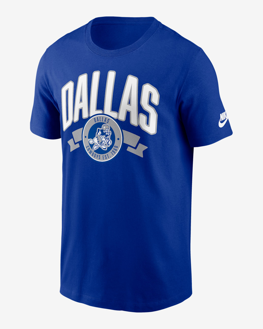 Dallas Cowboys Rewind Front And Back Hit Essential Men's Nike NFL T-Shirt - Royal
