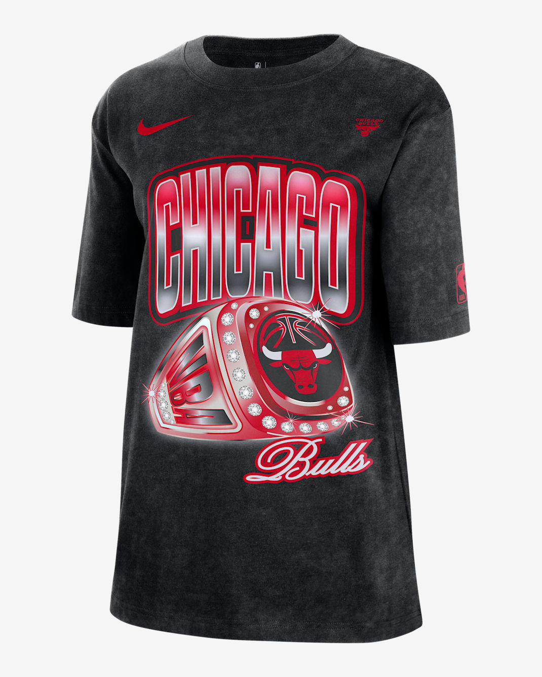 Chicago Bulls Courtside Women's Nike NBA T-Shirt - Black