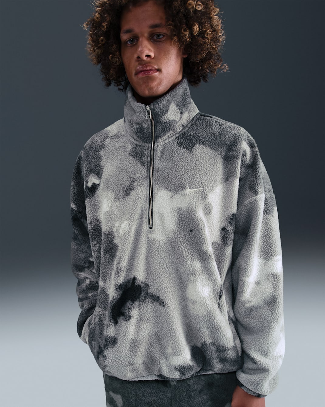 Nike Men's Therma-FIT Half-Zip Jacket - Iron Grey/Pale Ivory