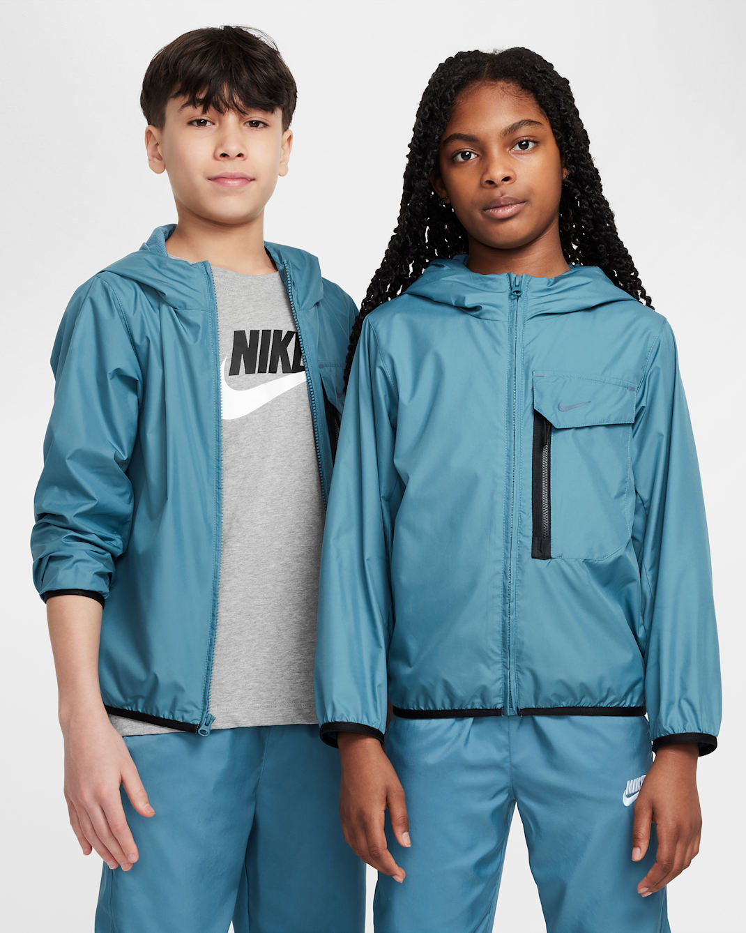 Nike Sportswear City Utility Older Kids' Jacket - Smoky Blue/Smoky Blue/Black