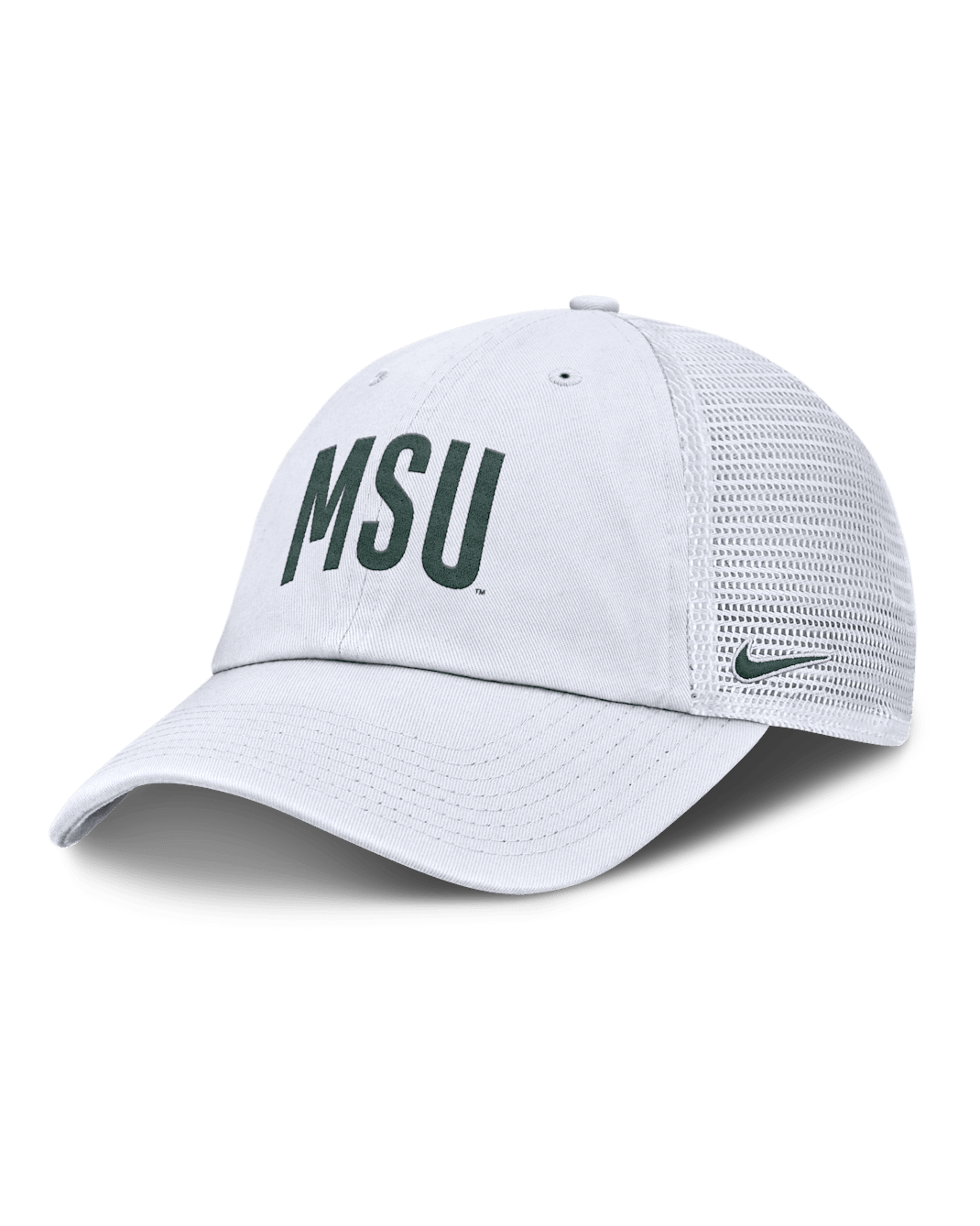 Michigan State Primetime Campus Club Men's Nike College Trucker Adjustable Hat - White