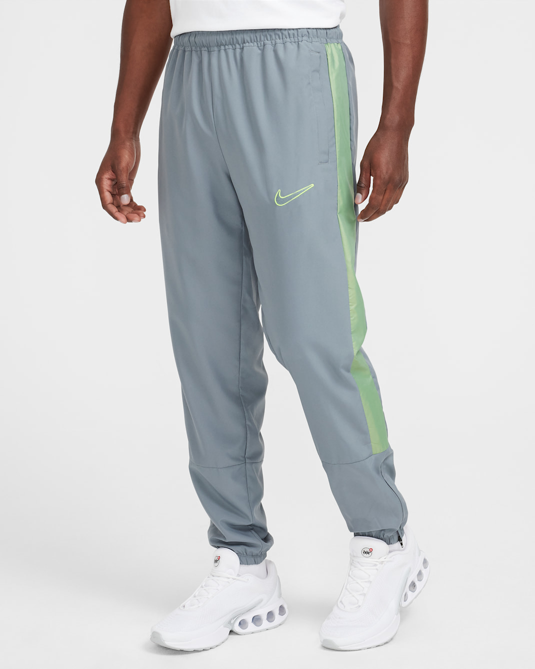 Pants de fútbol repelentes al agua para hombre Nike Academy - Gris azulado/Volt/Volt