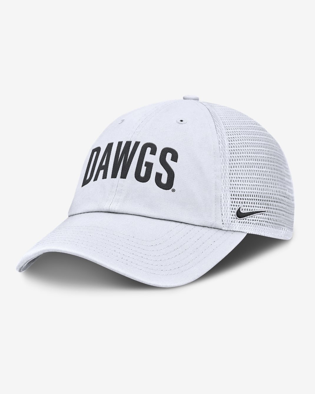 Gorra de rejilla universitaria Nike ajustable para hombre Georgia Primetime Campus Club - Blanco