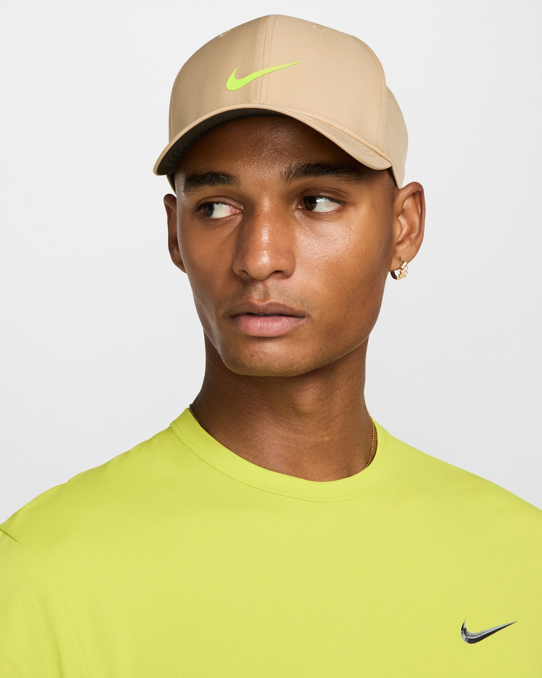 Nike Dri-FIT Rise Structured Snapback Cap - Sesame/Anthracite/Volt