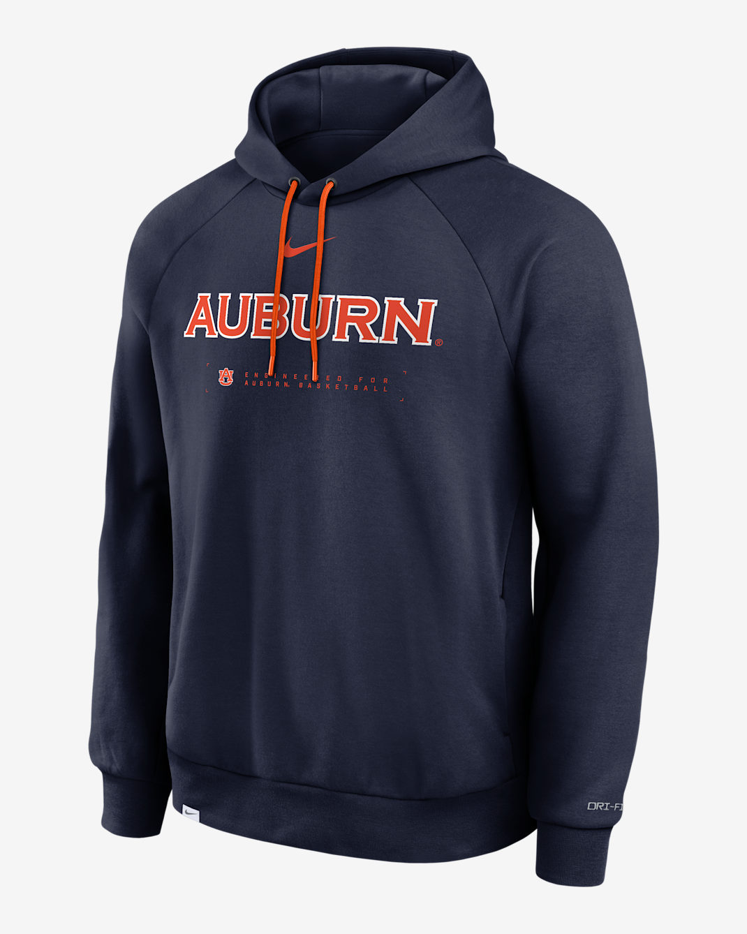 Auburn Courtside Basketball Practice Men's Nike Dri-FIT Pullover Hoodie - Navy