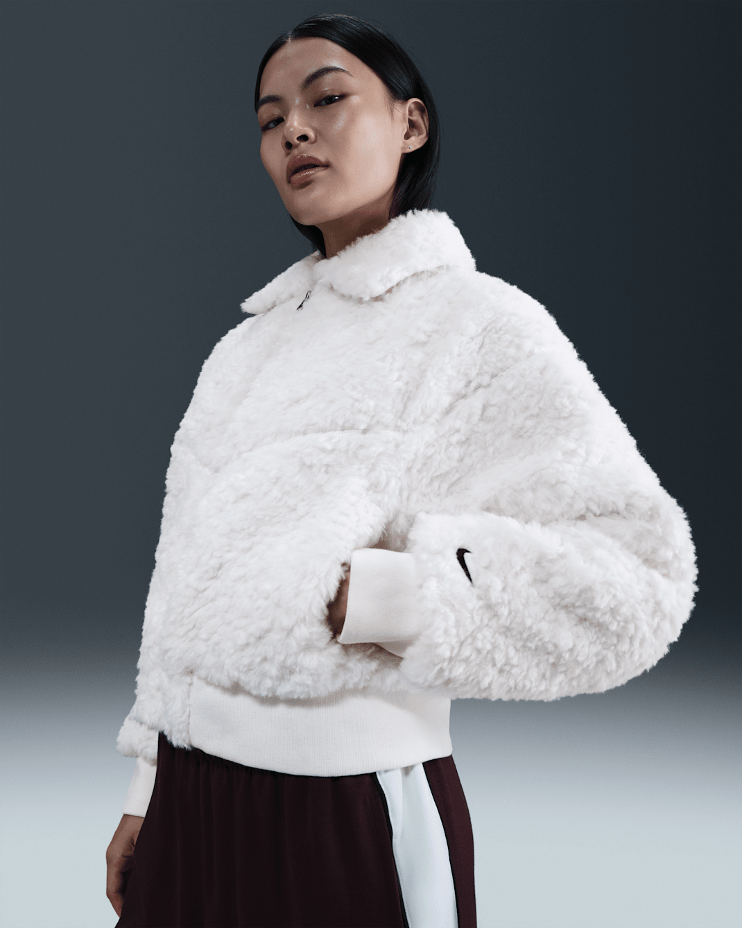 Nike Sportswear Essential Women's Loose Bomber Jacket - Sail/Black