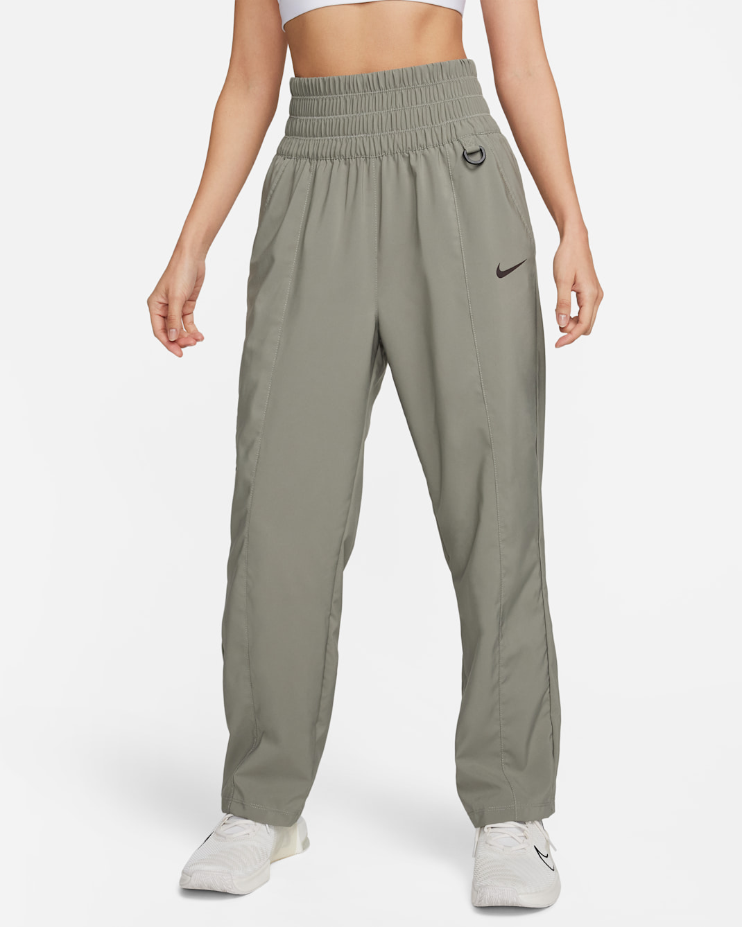 Nike Dri-FIT One Women's Ultra High-Waisted Trousers - Dark Stucco/Velvet Brown/Dark Stucco