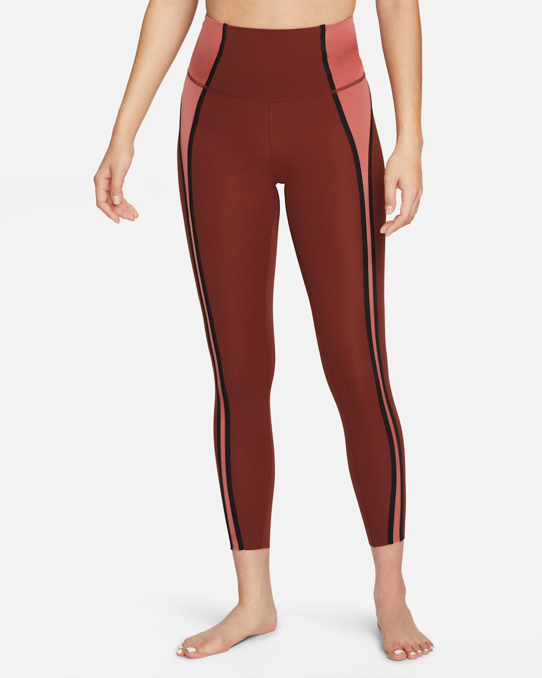 Nike Yoga Luxe Women's 7/8 High-Rise Leggings - Oxen Brown/Canyon Rust/Black/Iron Grey