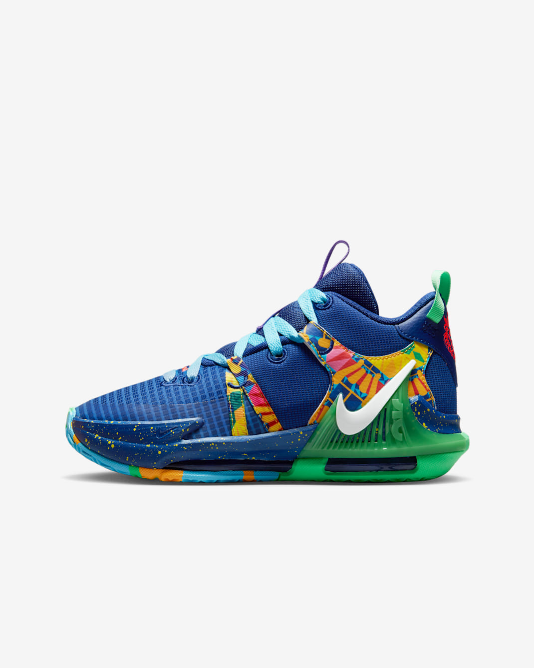 LeBron Witness 7 Older Kids' Basketball Shoes - Deep Royal Blue/Game Royal/Electric Algae/White