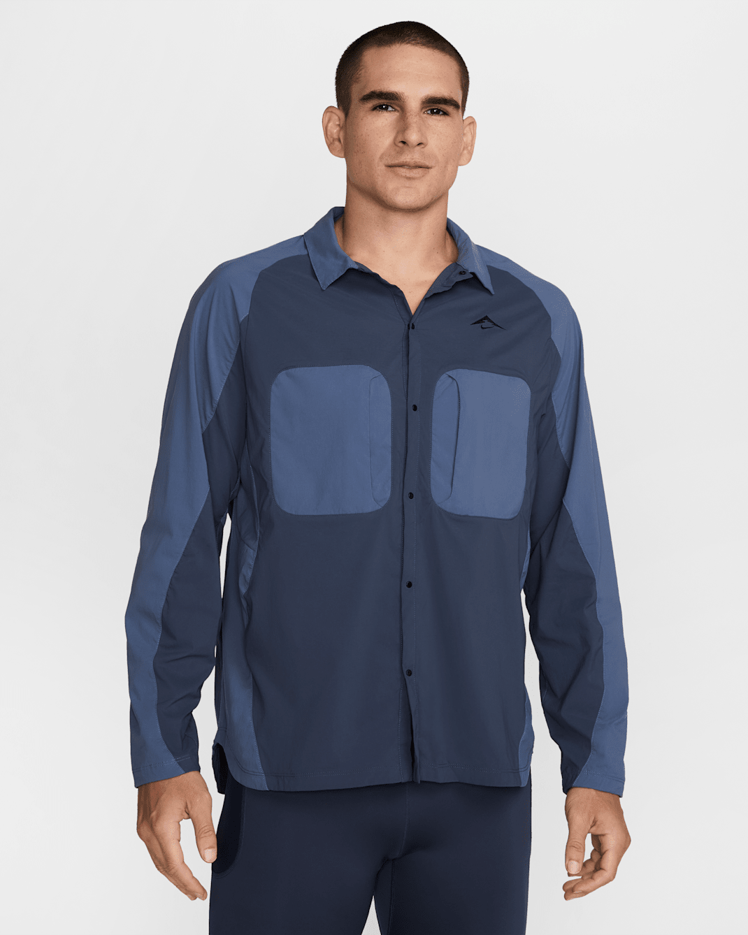 Nike Trail Men's Dri-FIT ADV UV Running Shirt Jacket - Thunder Blue/Diffused Blue/Black