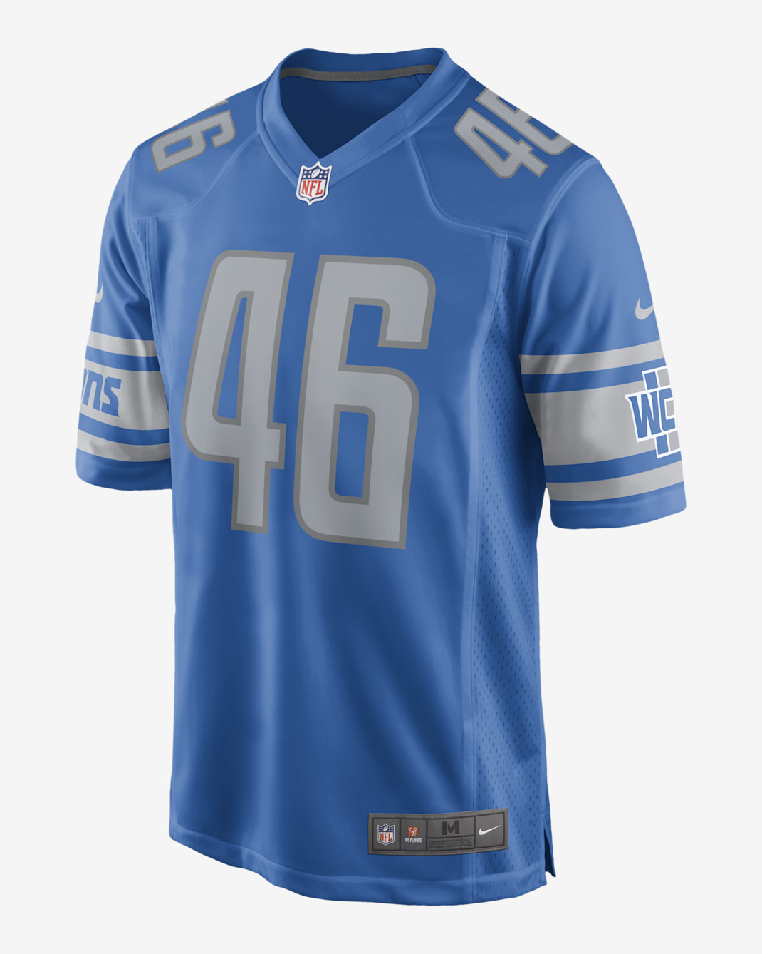 NFL Detroit Lions (Jack Campbell) Men's Game Football Jersey - Battle Blue