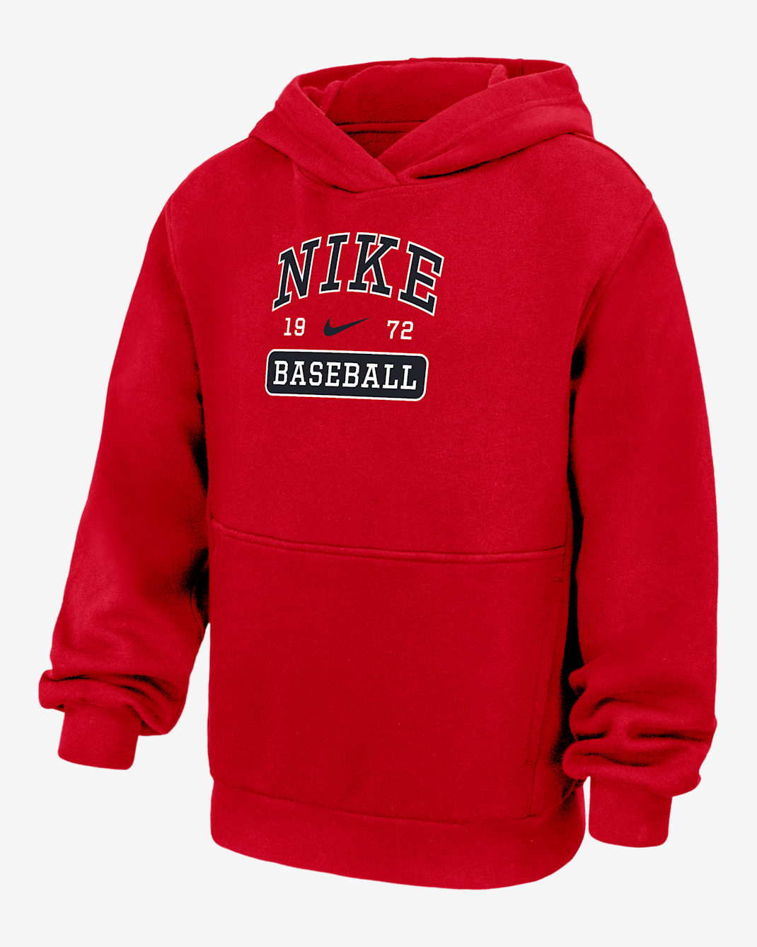 Nike Club Fleece Big Kids' Baseball Pullover Hoodie - University Red