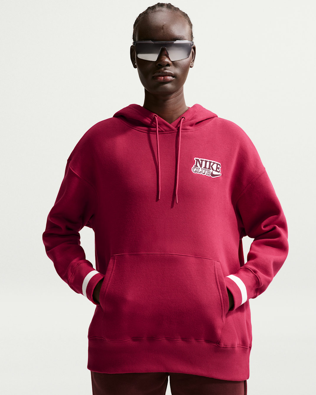 Sweat à capuche oversize Nike Sportswear Phoenix Fleece pour femme - Noble Red