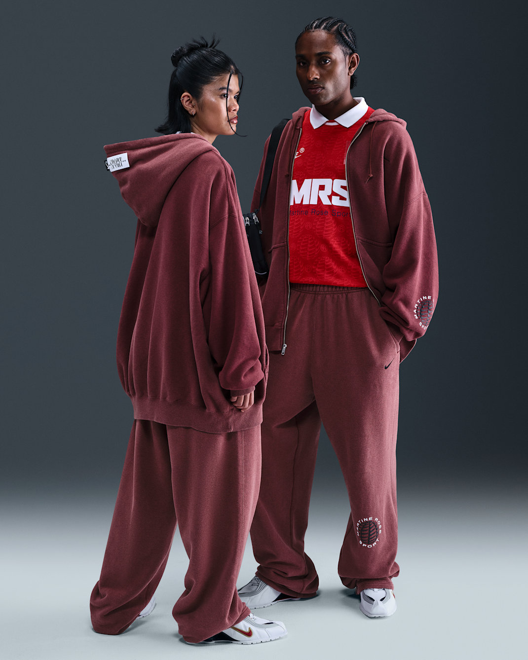Nike x Martine Rose Sport Men's Bottoms - Team Crimson/Heather/White
