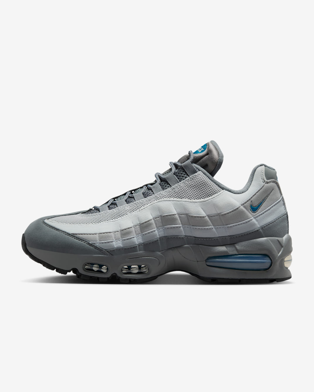 Nike Air Max 95 Big Bubble Schuh (Herren) - Smoke Grey/Wolf Grey/Light Smoke Grey/Green Abyss