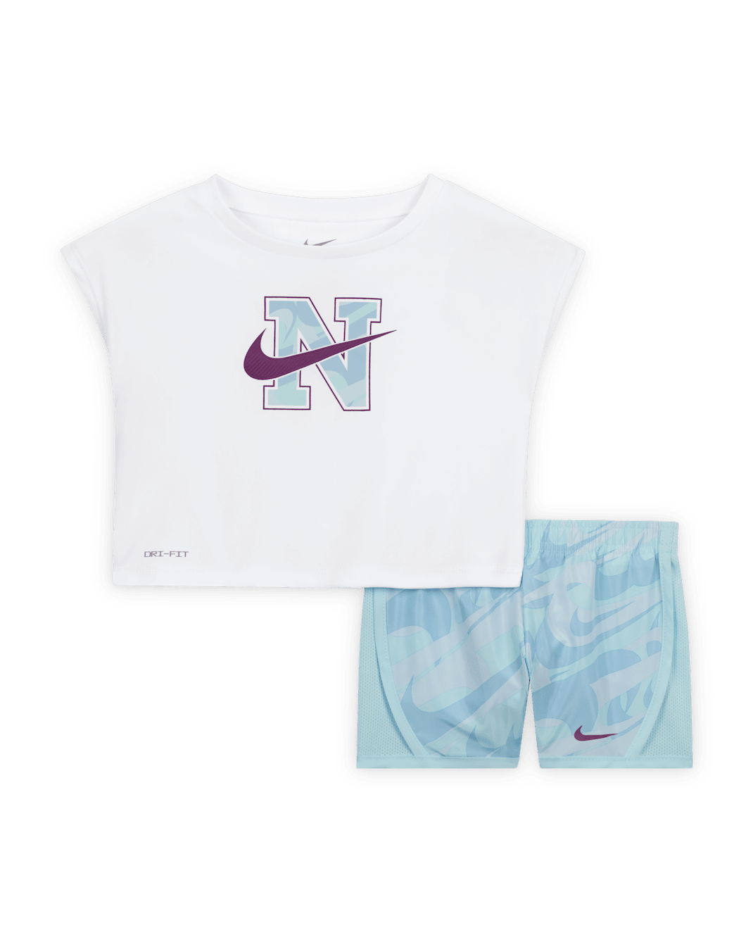 Nike Dri-FIT Prep in Your Step Baby (12–24M) Tempo Set - Glacier Blue
