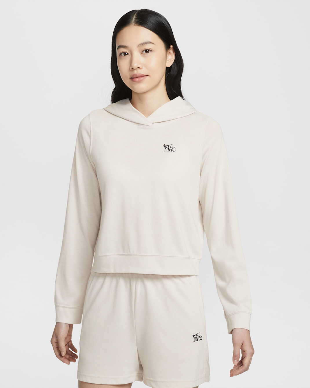 Nike Sportswear Chill Knit Women's Lightweight Hoodie - Light Orewood Brown/Dark Smoke Grey