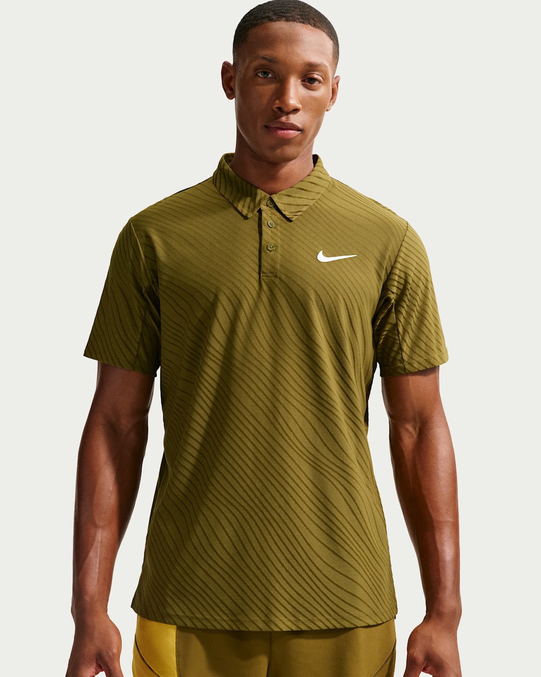 NikeCourt Men's Slam Dri-FIT ADV Polo - Olive Flak/Olive Flak/White
