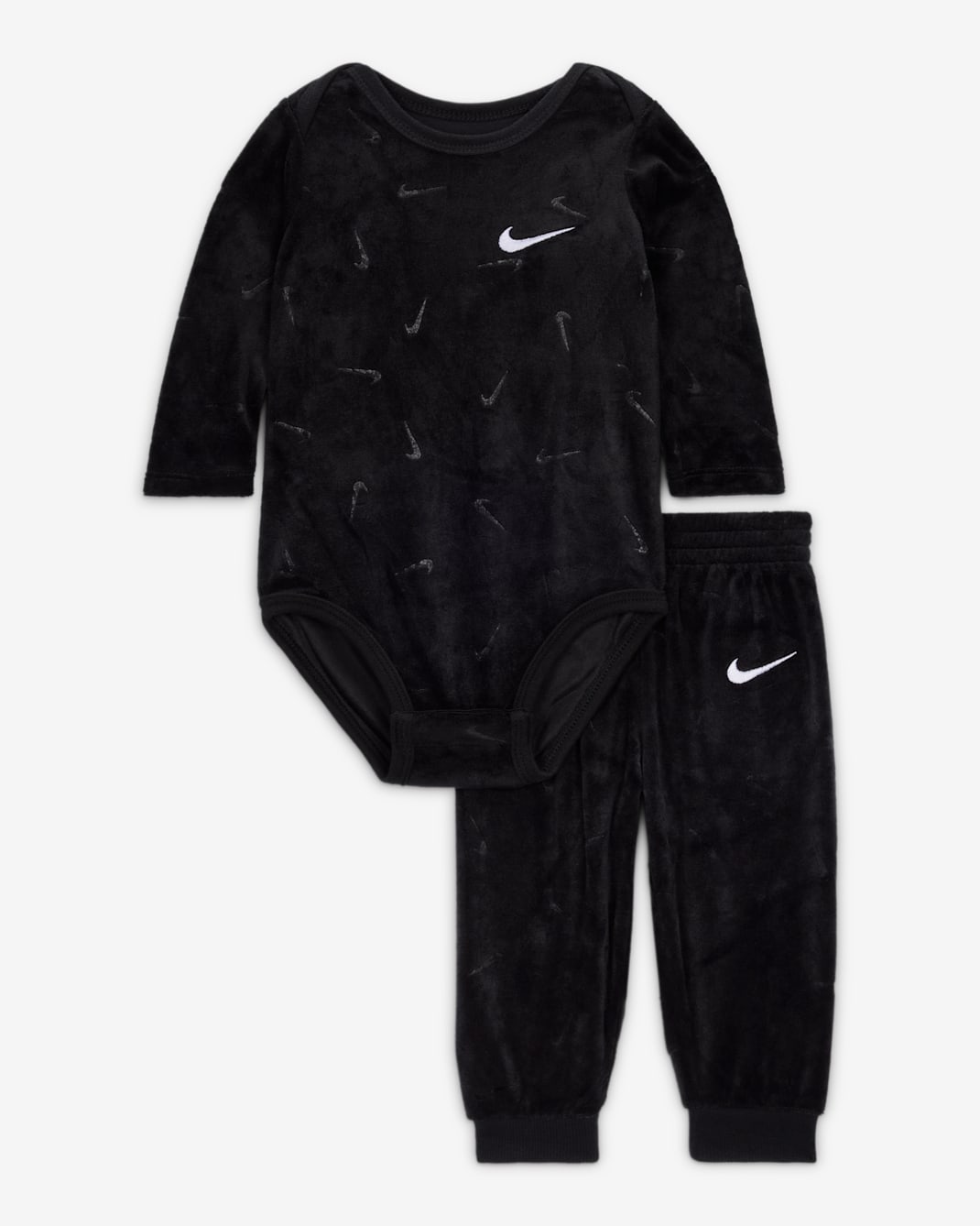 Completo con body e pantaloni Nike Baby Essentials – Bebè (0-6 mesi) - Nero