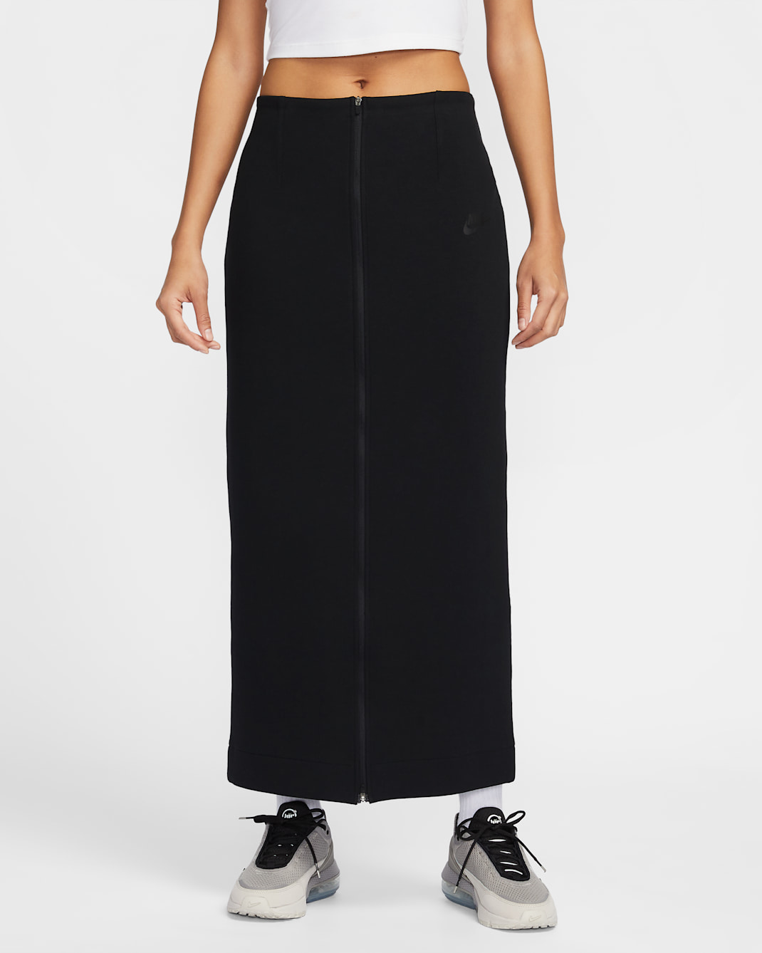 ナイキ スポーツウェア テック フリース ウィメンズ スリム マキシ スカート - ブラック/ブラック