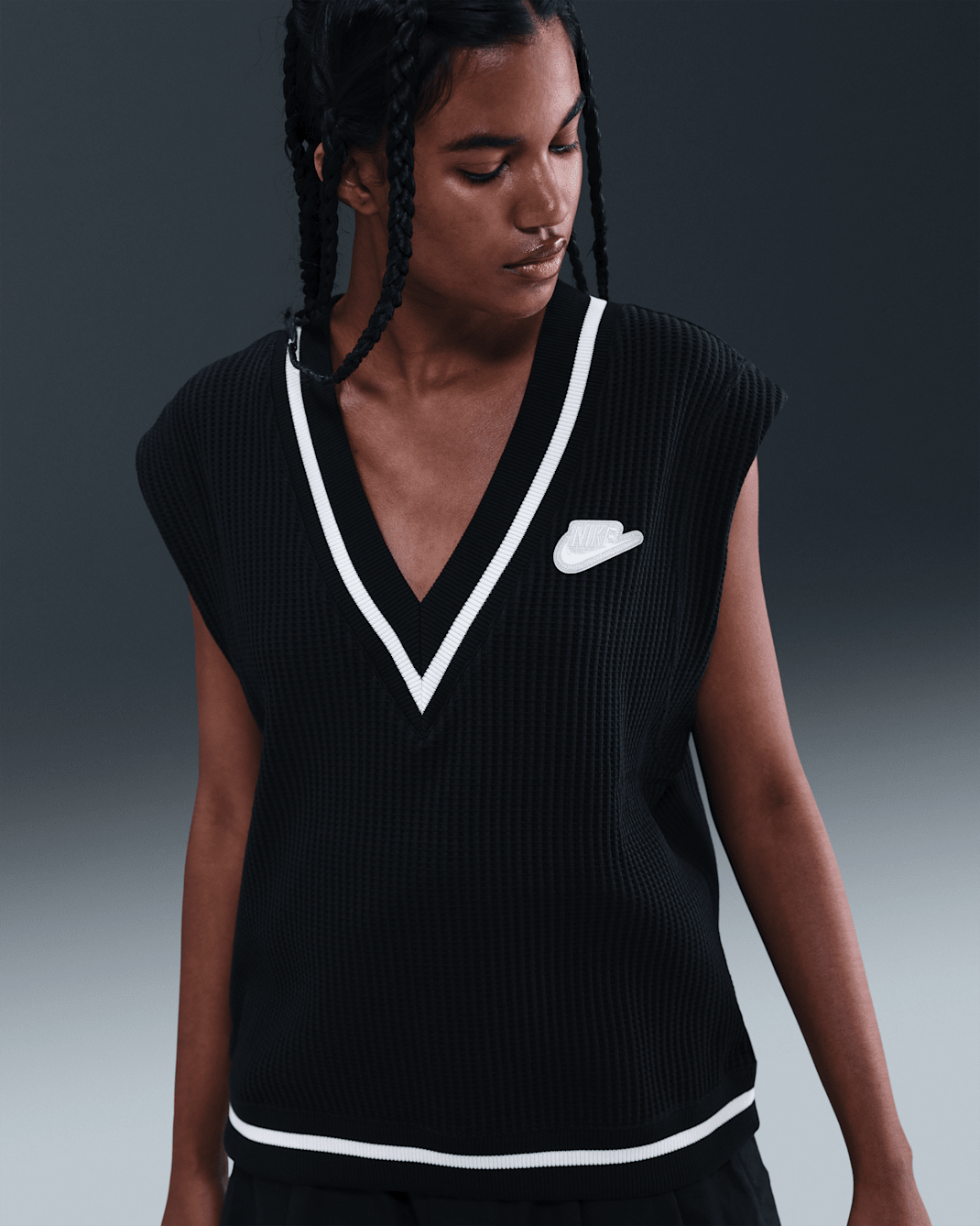 Nike Sportswear Women's Waffle-Knit Vest - Black/Sail