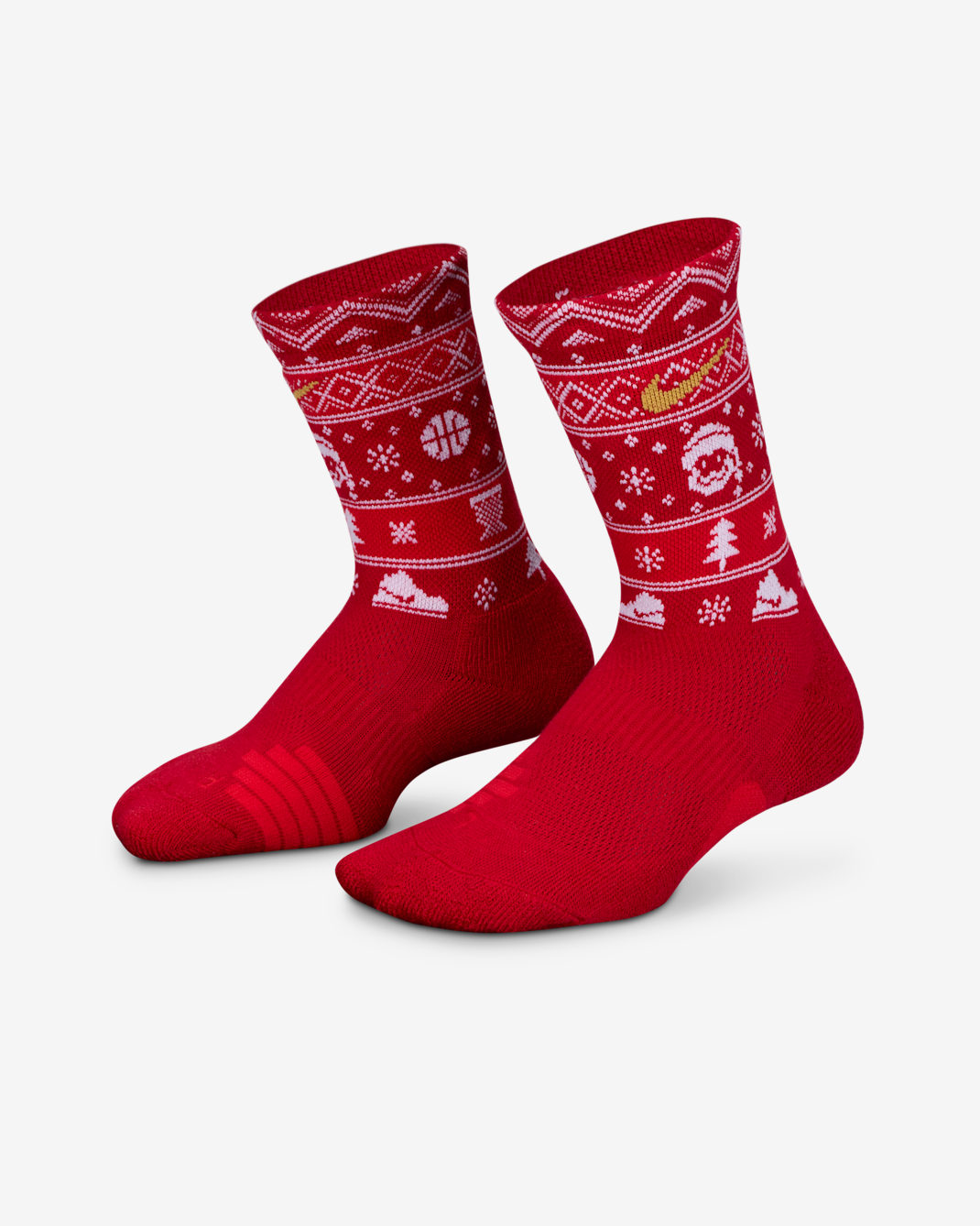 Calcetas Dri-FIT Holiday Elite para niños talla pequeña Nike - Rojo gimnasio
