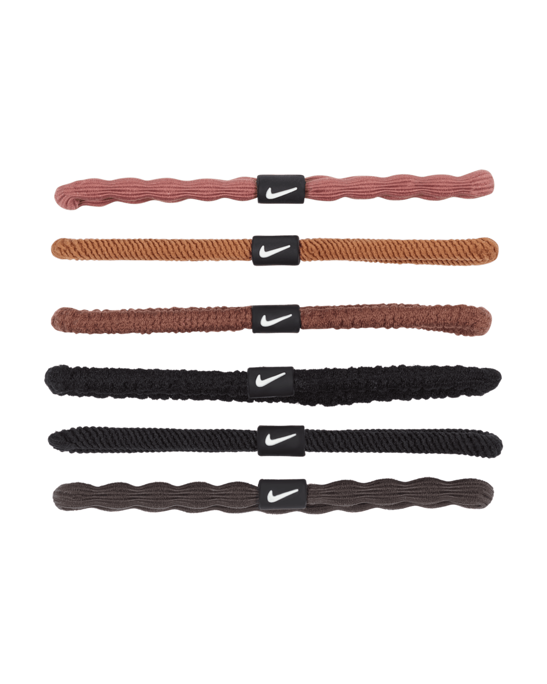 Nike Flex Hair Bands (6 Pack) - Cacao Wow/Red Sepia/White