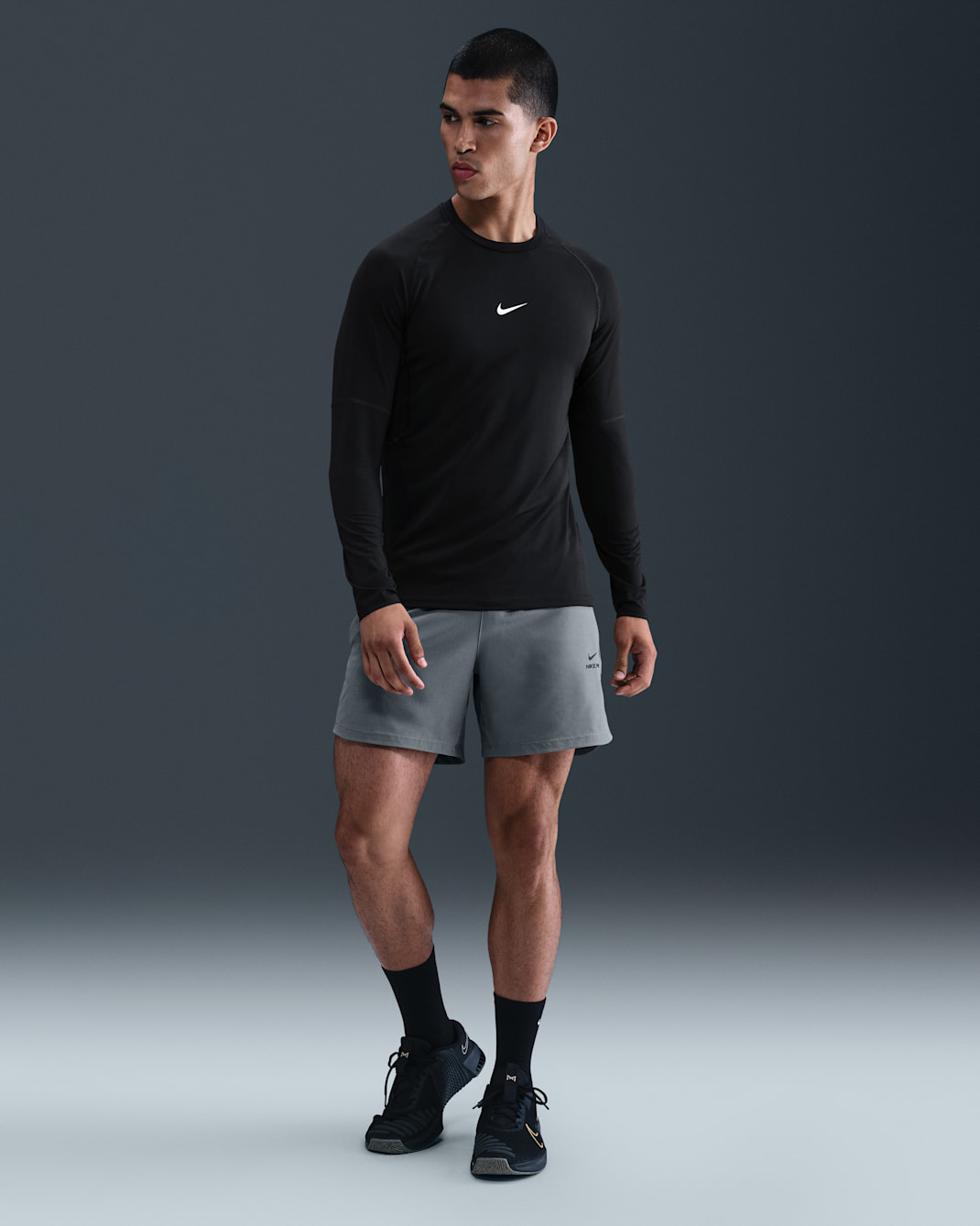 Nike Pro Training Men's Dri-FIT 15cm (approx.) Shorts - Smoke Grey/Black