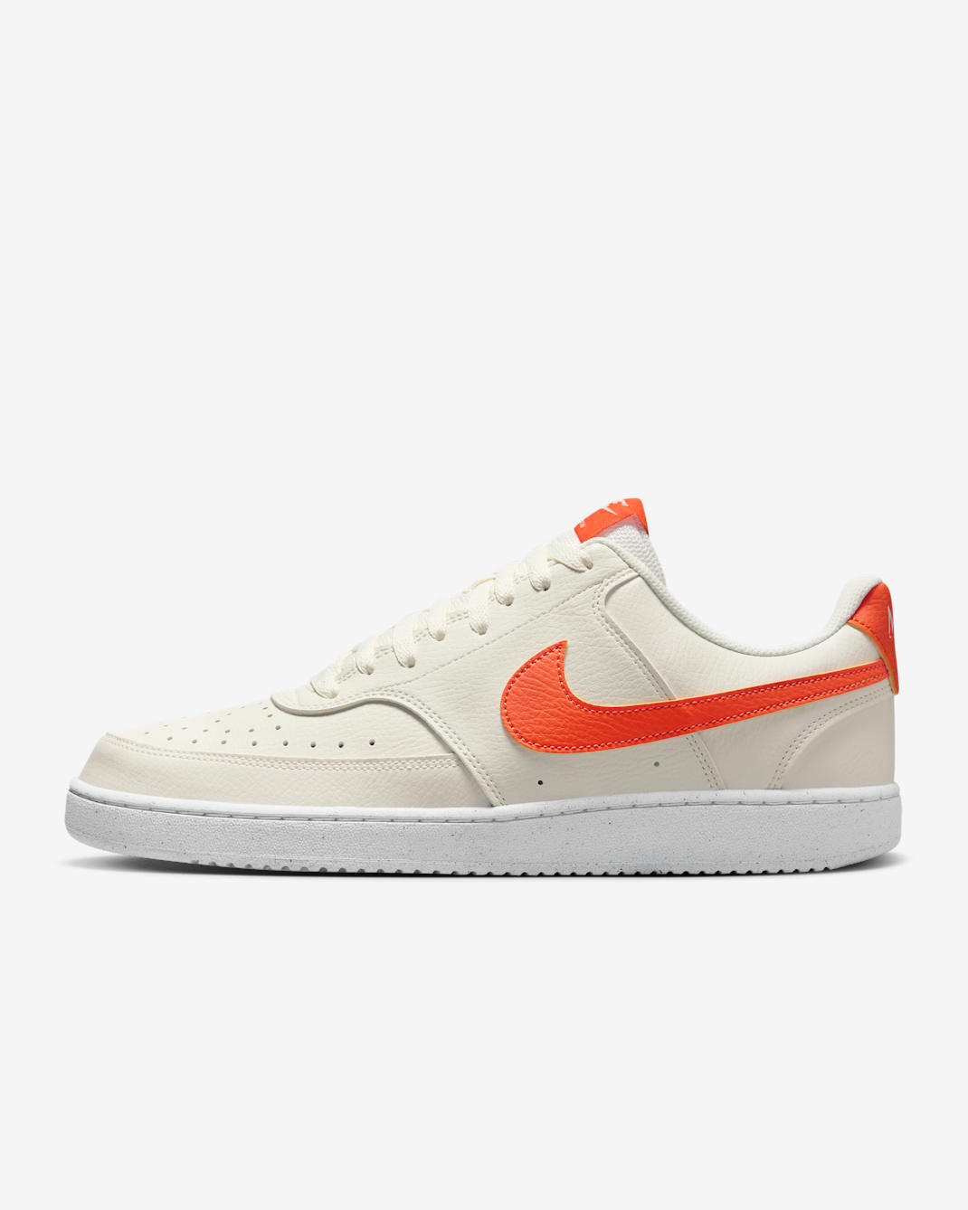 Nike Court Vision Low Next Nature Men's Shoes - Sail/White/Safety Orange