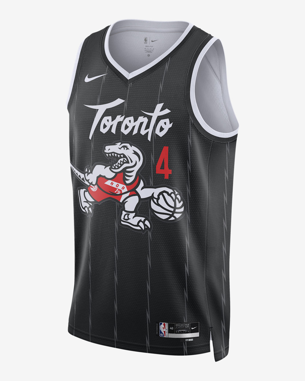 Jersey Nike de la NBA Swingman para hombre Scottie Barnes Toronto Raptors City Edition - Negro