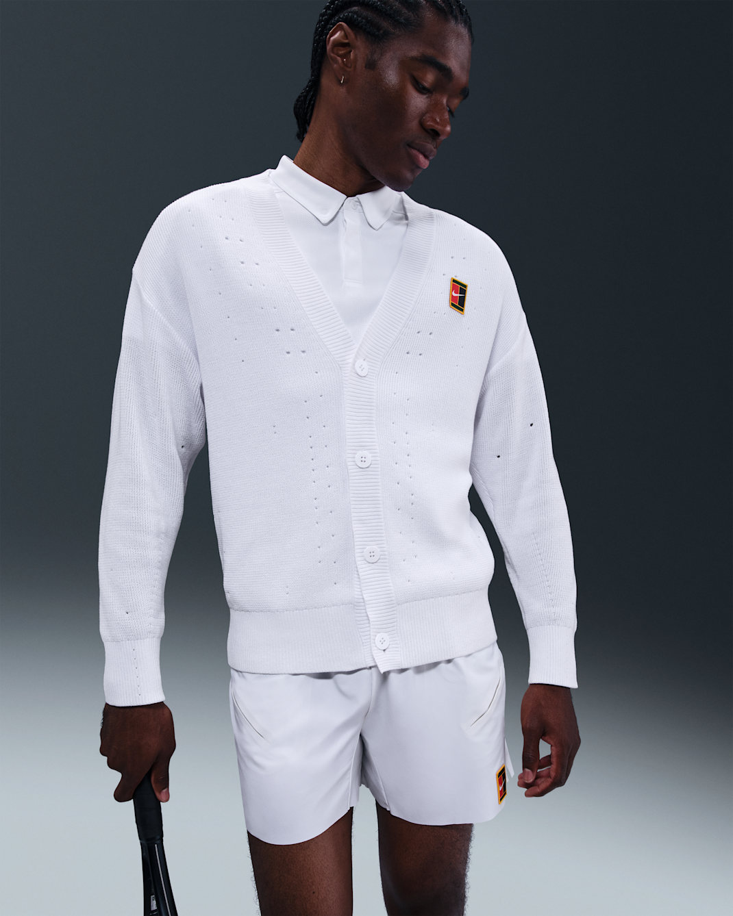 NikeCourt Slam Men's Tennis Cardigan - White