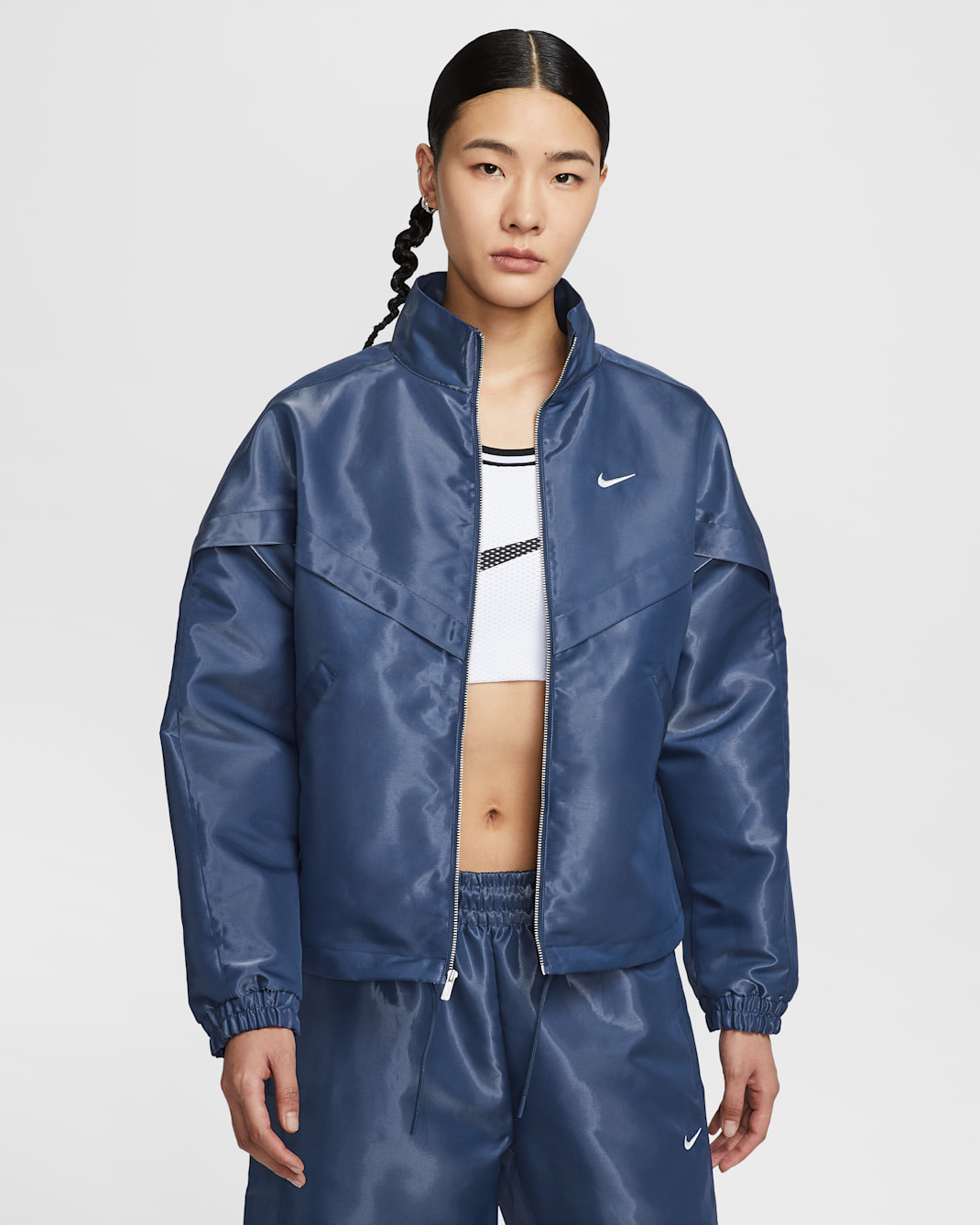 나이키 스포츠웨어 윈드러너 여성 재킷 - 미드나이트 네이비/세일