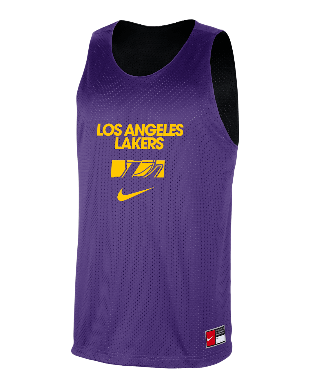 Los Angeles Lakers Courtside Men's Nike NBA Mesh Practice Jersey - Field Purple/Black/Amarillo