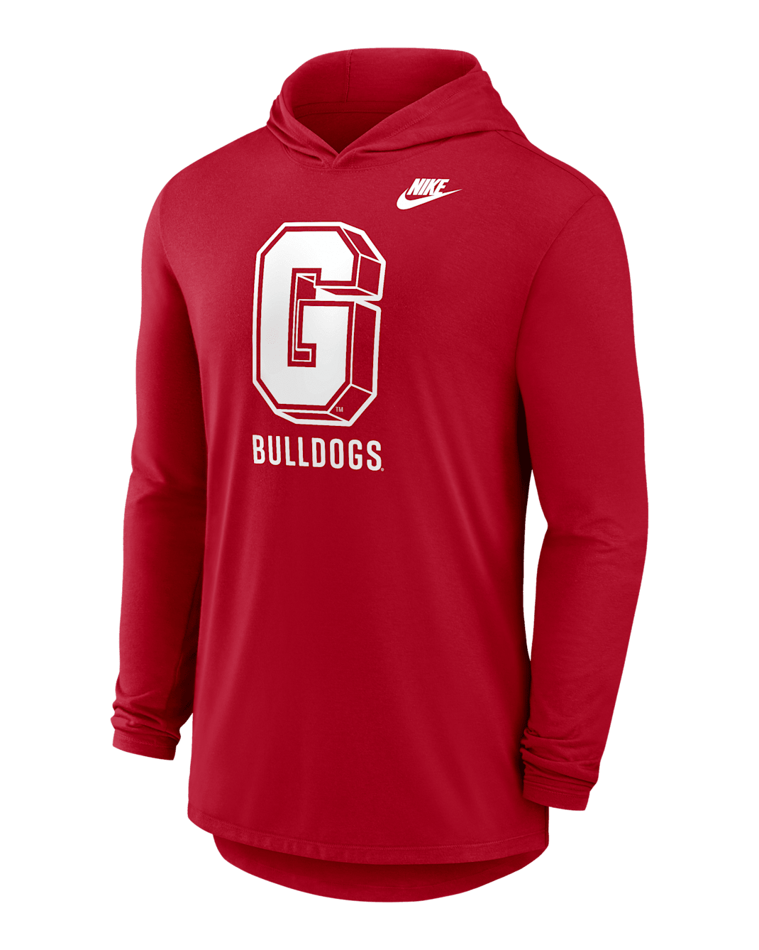 Georgia Legacy Men's Nike Dri-FIT College Long-Sleeve Hooded T-Shirt - Red