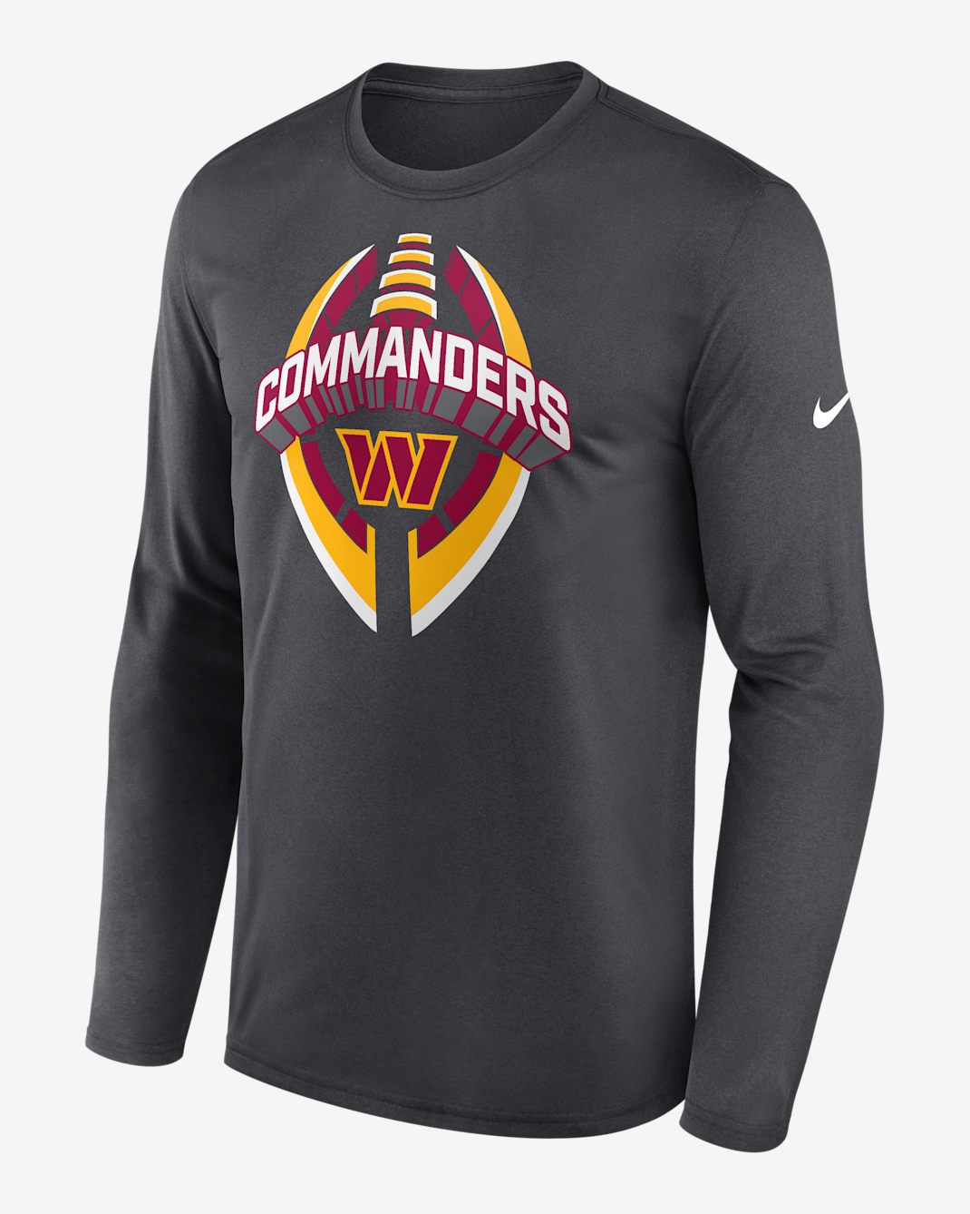 Washington Commanders Legend Icon Men's Nike Dri-FIT NFL Long-Sleeve T-Shirt - Anthracite