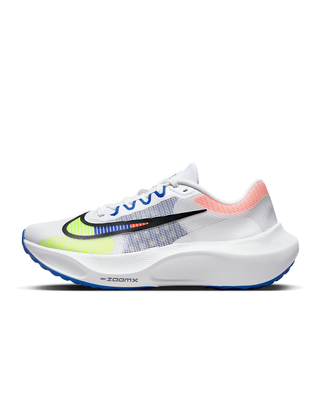 Nike Zoom Fly 5 Premium Men's Road Running Shoes - White/Racer Blue/Bright Crimson/Black