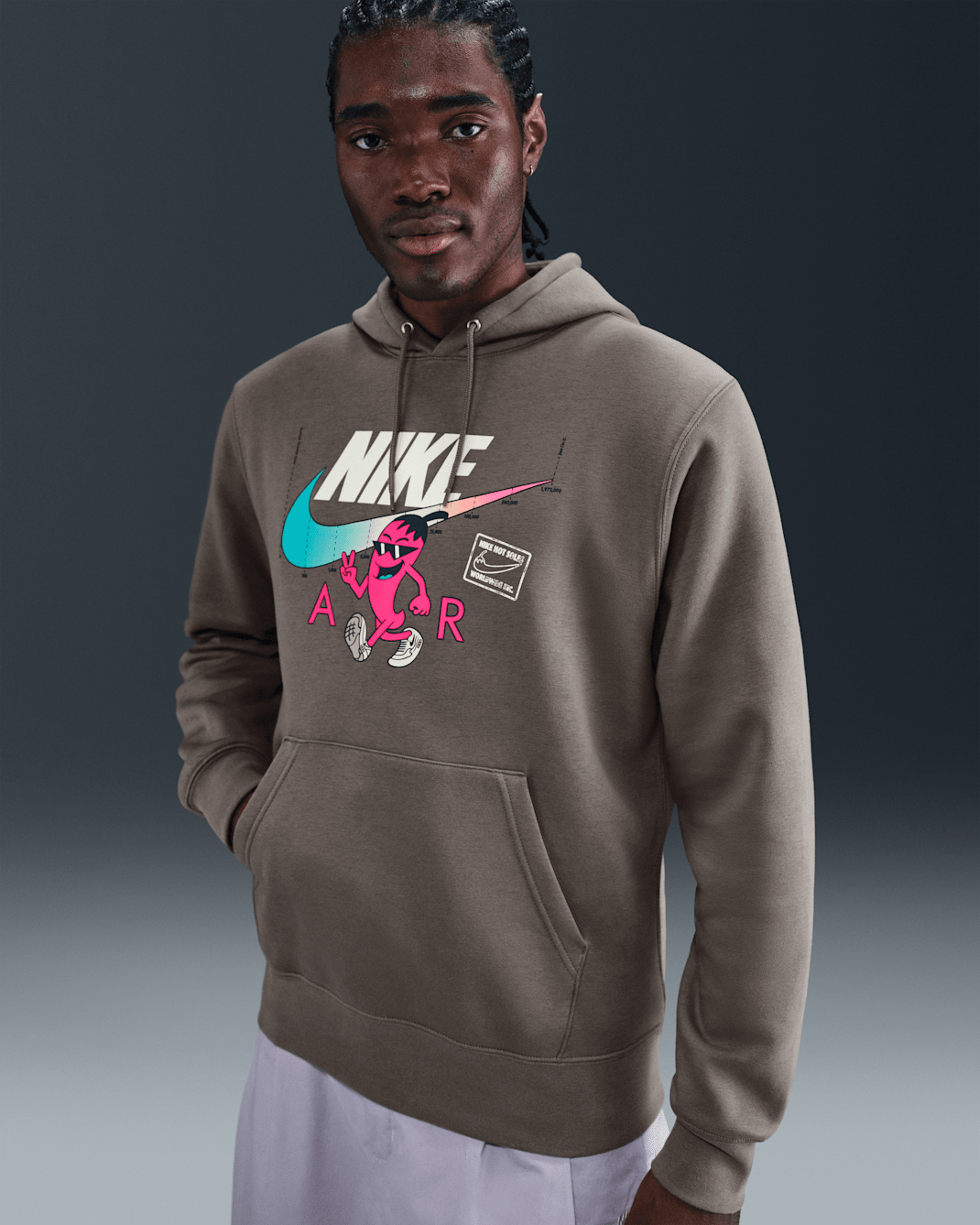 Nike Sportswear Club Fleece Hoodie - Cave Stone