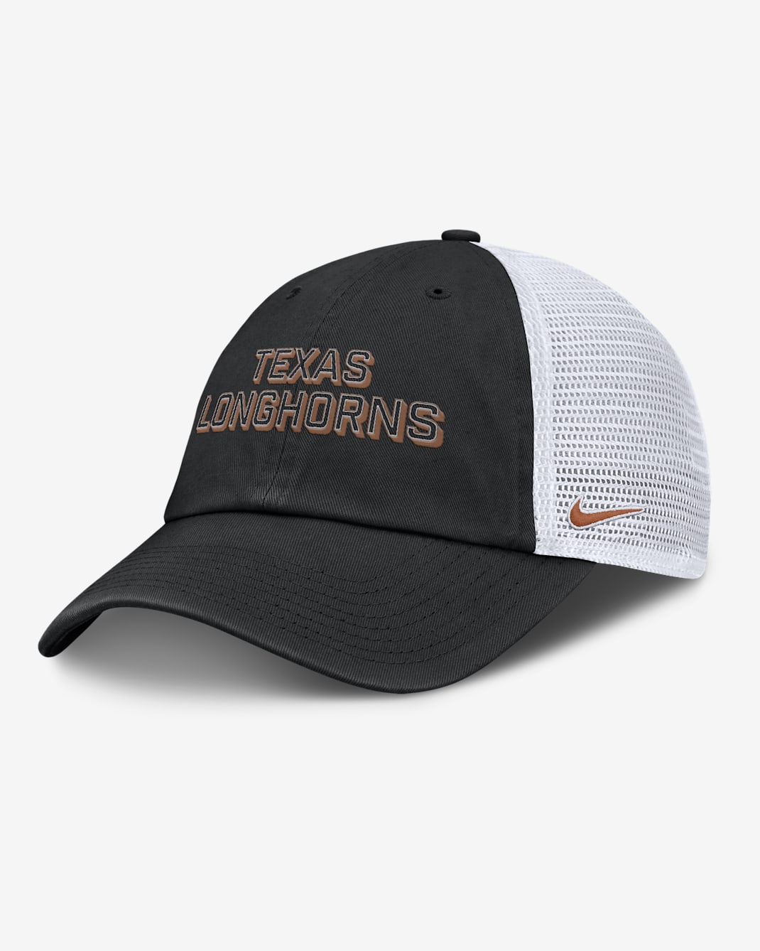 Gorra de rejilla universitaria Nike ajustable para hombre Texas On-Field Club Gameday - Negro