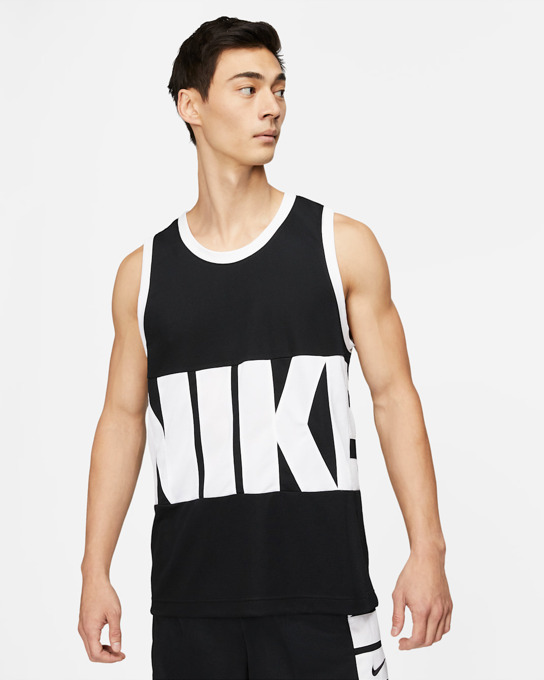 เสื้อแข่งบาสเก็ตบอลผู้ชาย Nike Dri-FIT - ดำ/ดำ/ขาว/ขาว