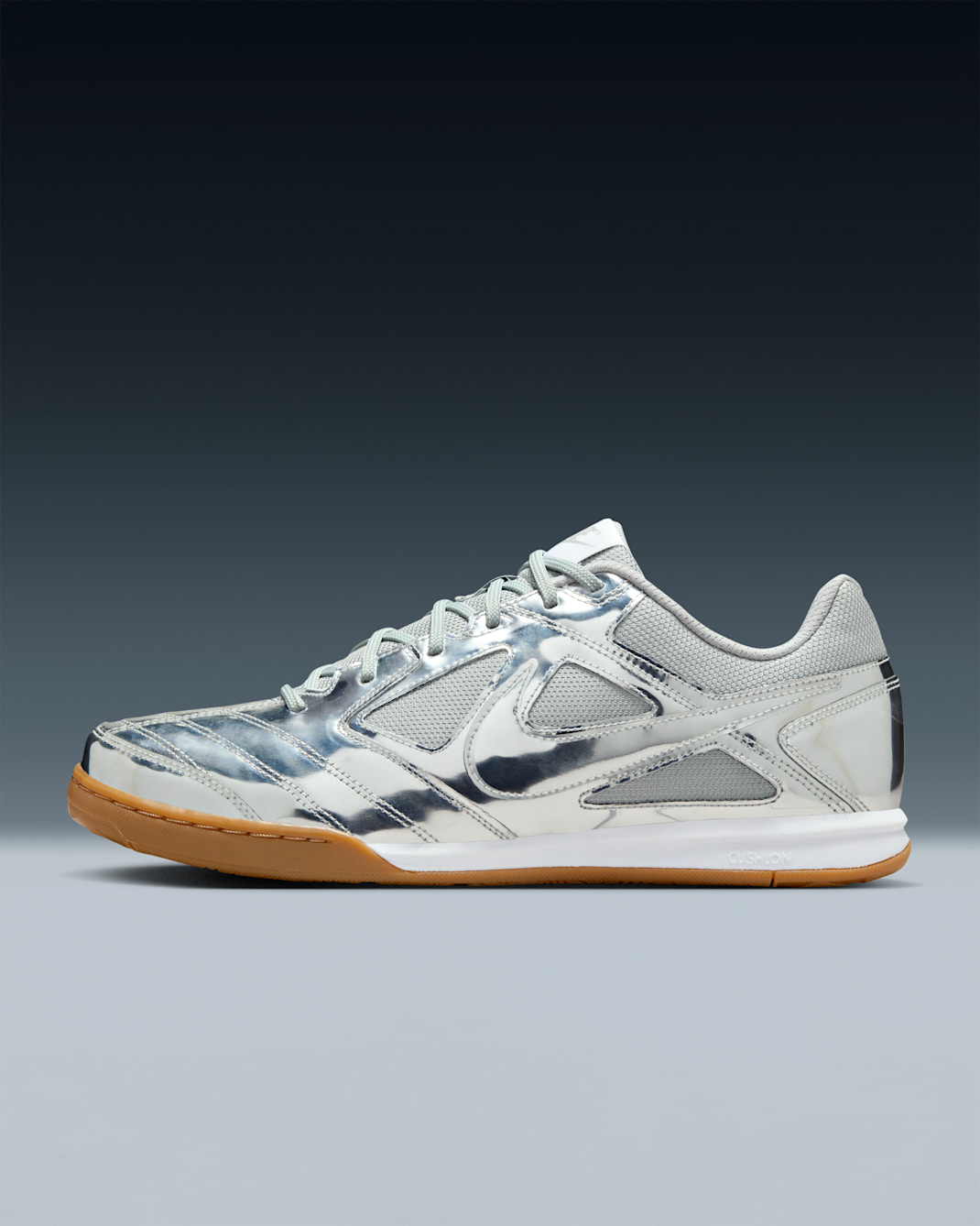 Nike Gato LV8 Men's Shoes - Metallic Silver/White/Gum Light Brown/Metallic Silver
